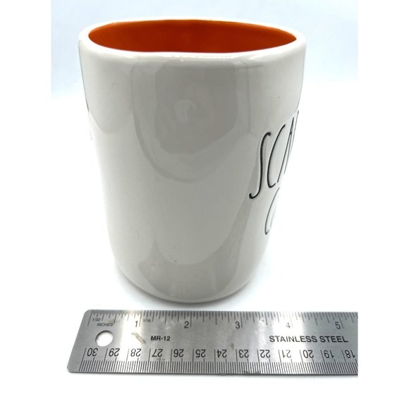 New Rae Dunn Double Sided Scaredy Cat Halloween Mug 16 oz - Picture 7 of 8